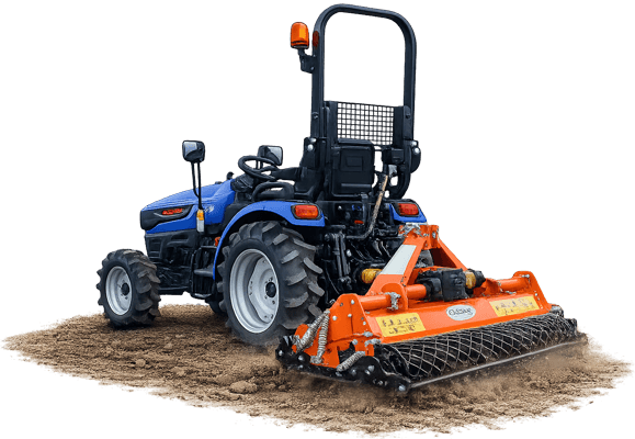 Minitraktor z glebogryzarką separacyjną — przygotowanie terenu Lublin